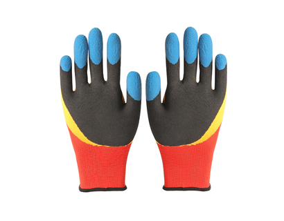 Nylon Polyester Three Times Latex Coated Foam Palm Safety Working Gloves