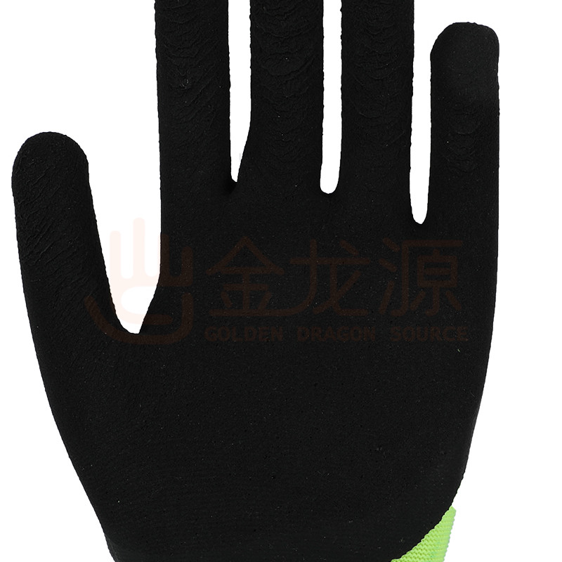 10 Gauge 21s Cotton Yarn Latex Coated Crinkled Palm Working Gloves