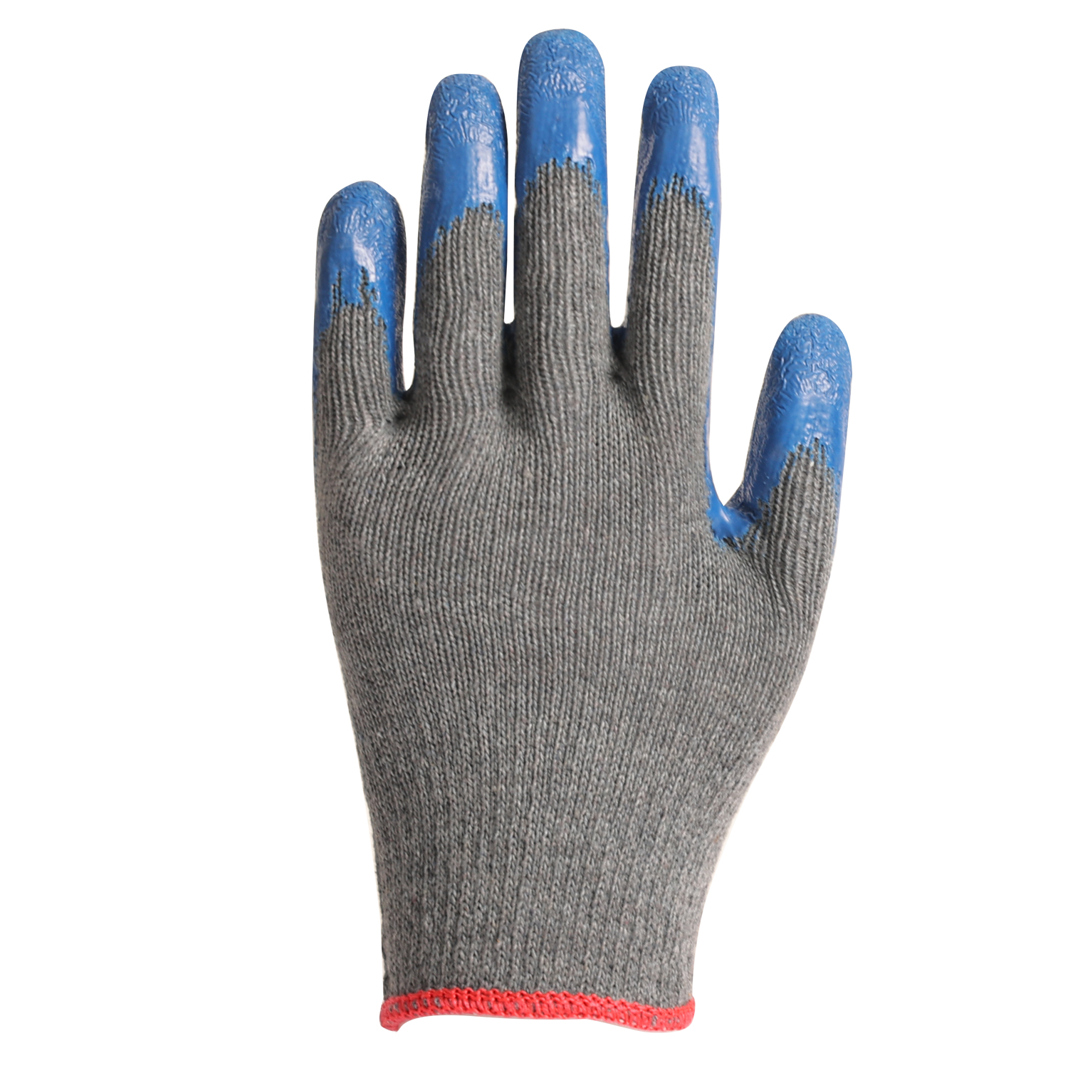 10G Cotton Liner Latex Coated Gloves Wrinkle Crinkle Palm Safety Gloves