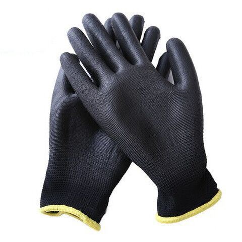 Gauge Polyester PU Coated Work Industrial Labor Safety Protective Working Gloves