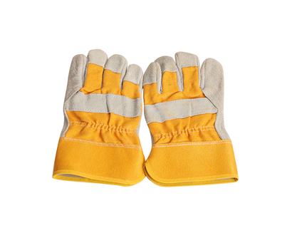 Cowhide Leather Temperature Resistance Short Labor Work Welding Safety Gloves