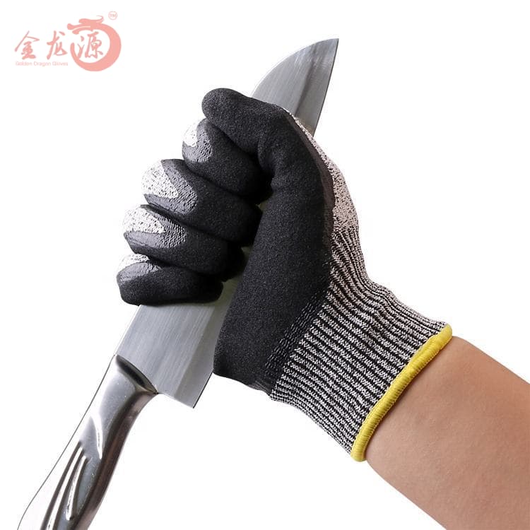 Nitrile Foaming Cut Resistant Wholesale Safety Working Gloves 