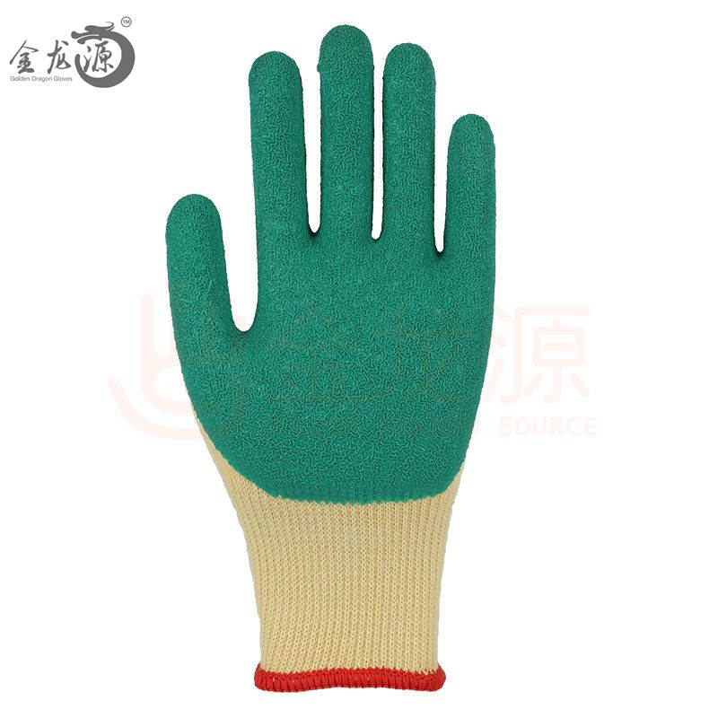 Hot Sale Durable Crinkle Latex Gloves Coated on Palm Hand Protection Work Gloves