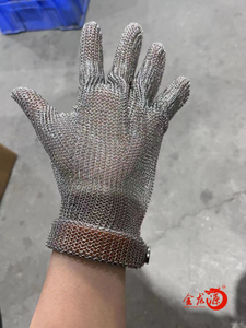 Stainless Steel Mesh Cut Resistant Chain Mail Protective Anti-Cutting Gloves