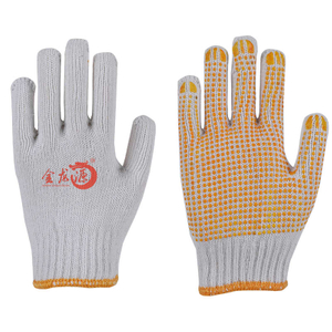 China Wholesale PVC/Dotted/Dots Construction Guantes Safety Work Glove Cotton Knitted Gloves