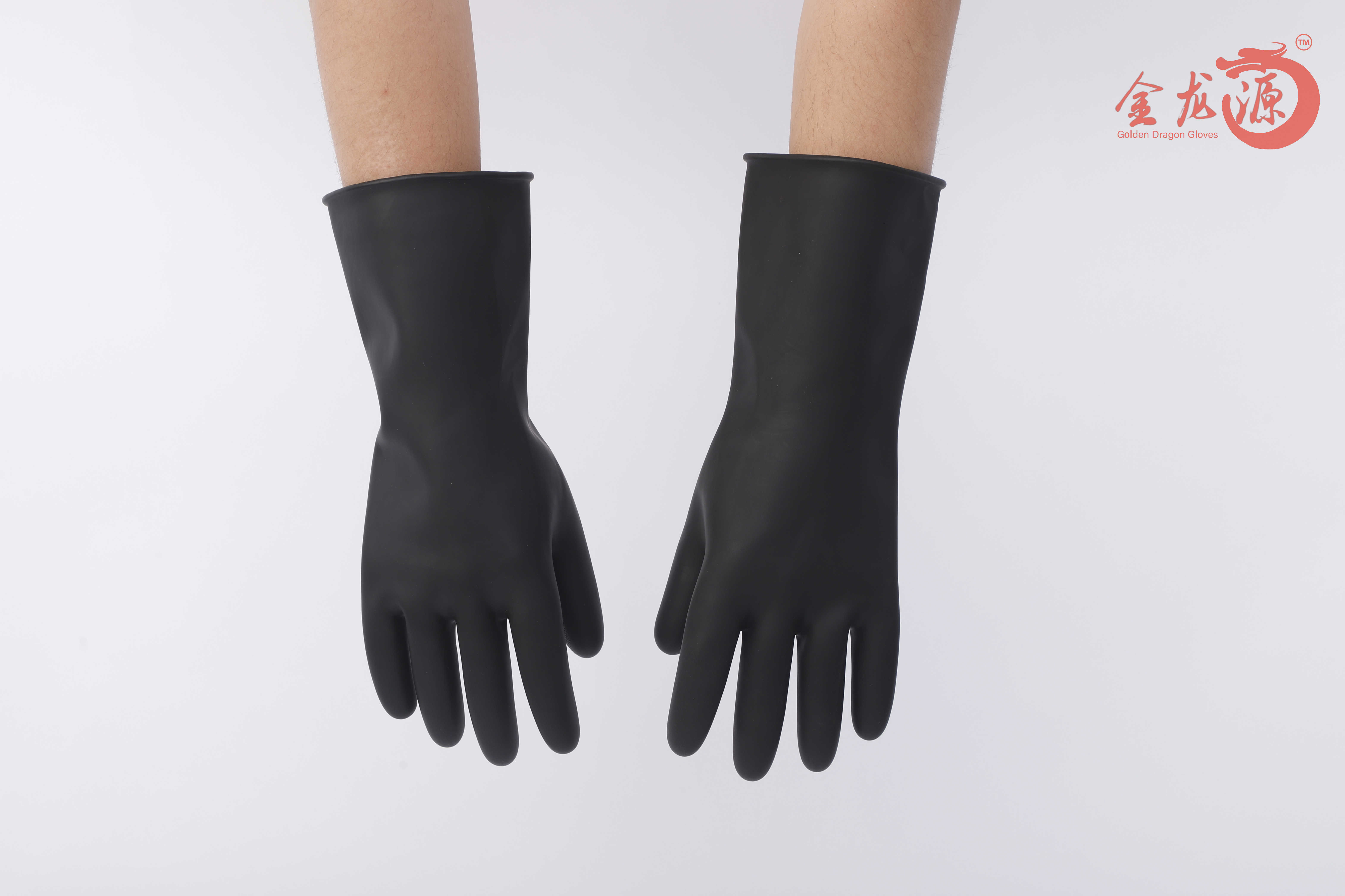 China Factory Wholesale Anti Oil Chemical Black Latex Working Gloves 