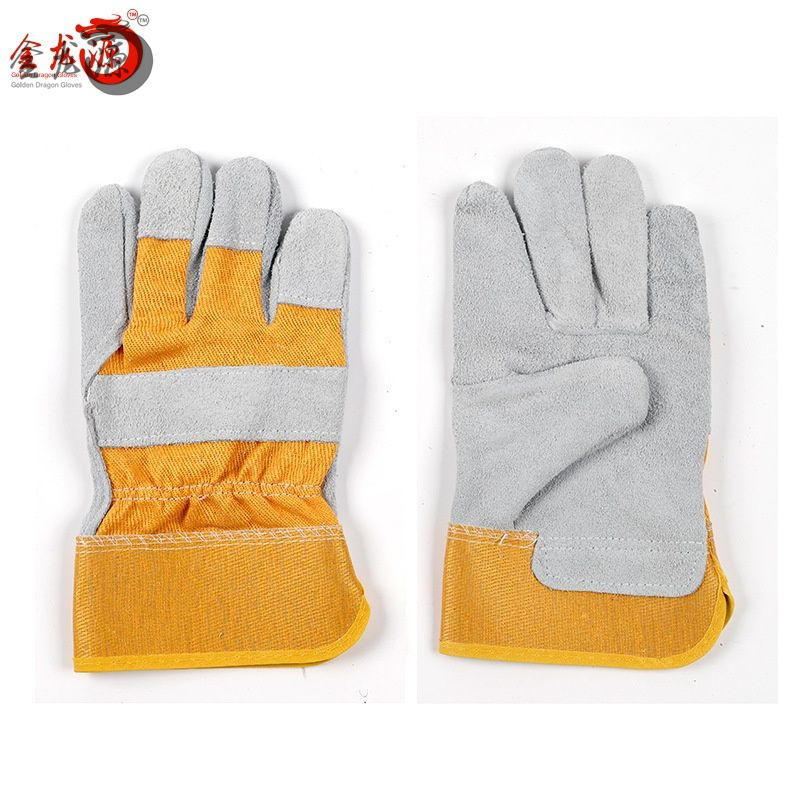 Building Hardware Cow Split Leather Working Gloves for Construction Driviing