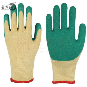 Hot Sale Durable Crinkle Latex Gloves Coated on Palm Hand Protection Work Gloves