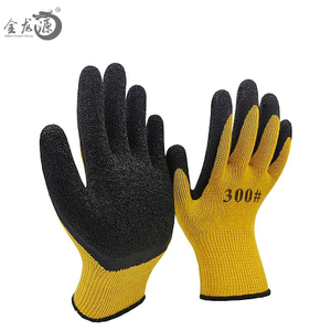 Wholesale Accept Customized Logo Latex Wrinkle Cotton Gloves 