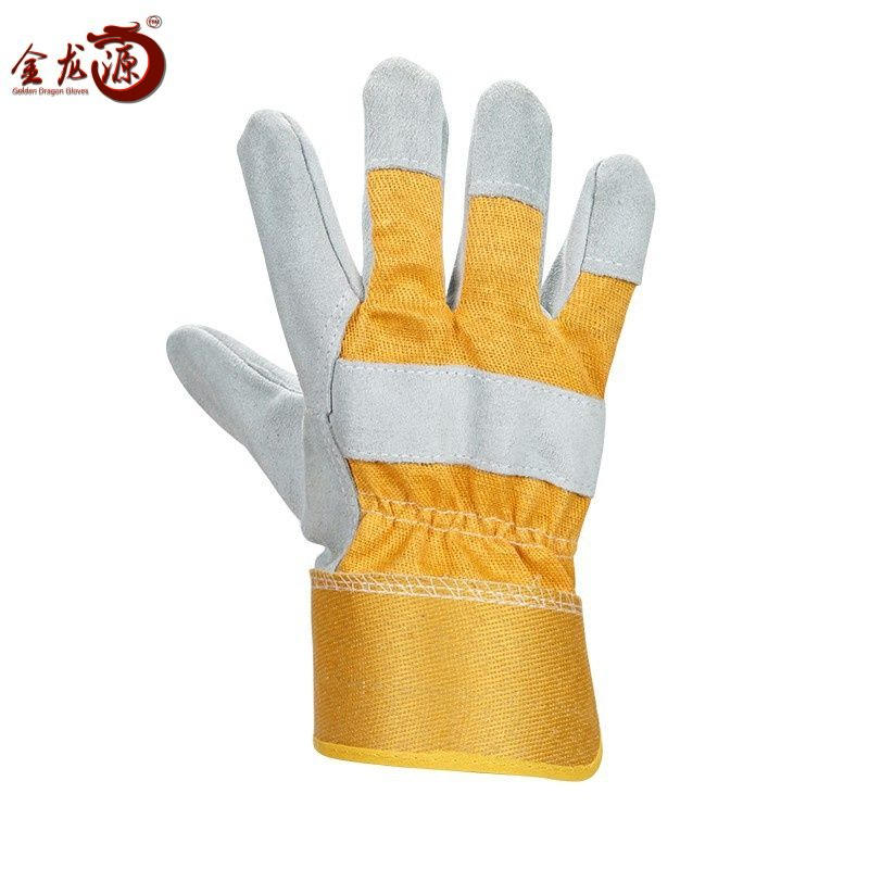 Building Hardware Cow Split Leather Working Gloves for Construction Driviing