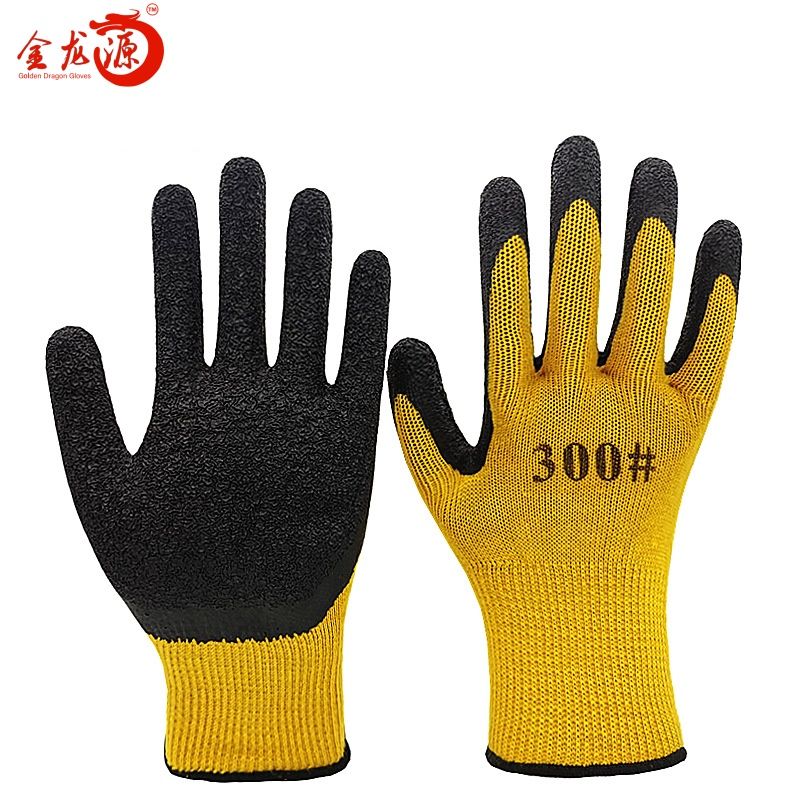 Wholesale Accept Customized Logo Latex Wrinkle Cotton Gloves 