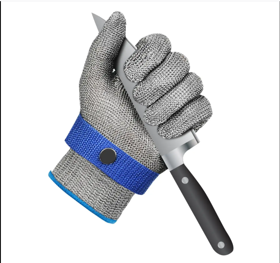 Finger Safety Stab Resistant Stainless Steel Metal Mesh Gloves