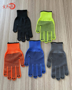 Different Color Cotton PVC Dotted Labor Safety Gloves 