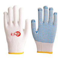 New Style Plastic Points Cotton Working Safety Gloves Working Gloves PVC Dotted Cotton Gloves