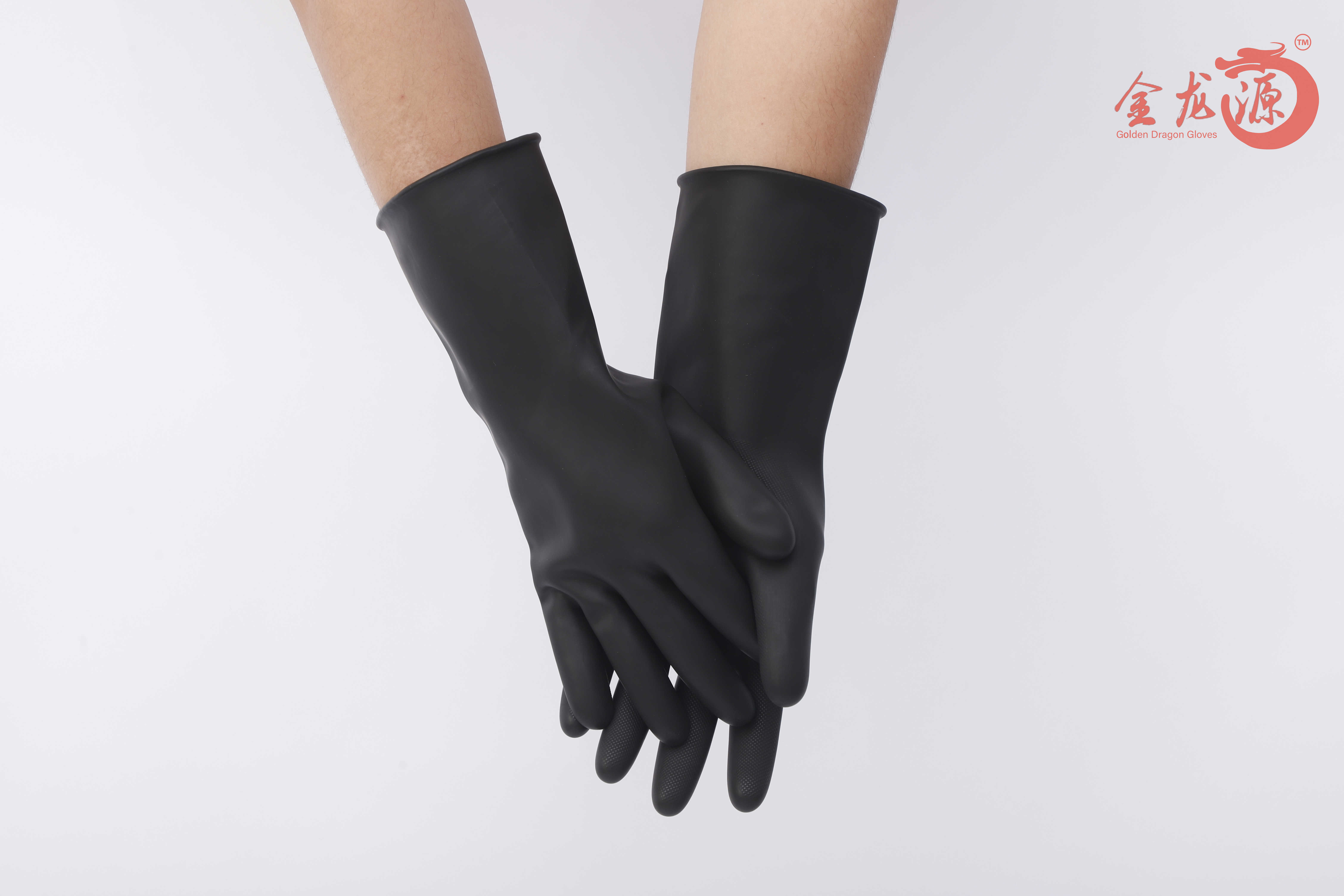 China Factory Wholesale Anti Oil Chemical Black Latex Working Gloves 