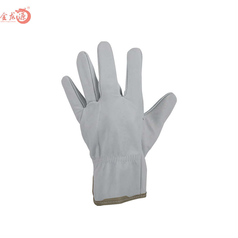 Pig Grain Leather Driver Gloves with Shirred Elastic Back