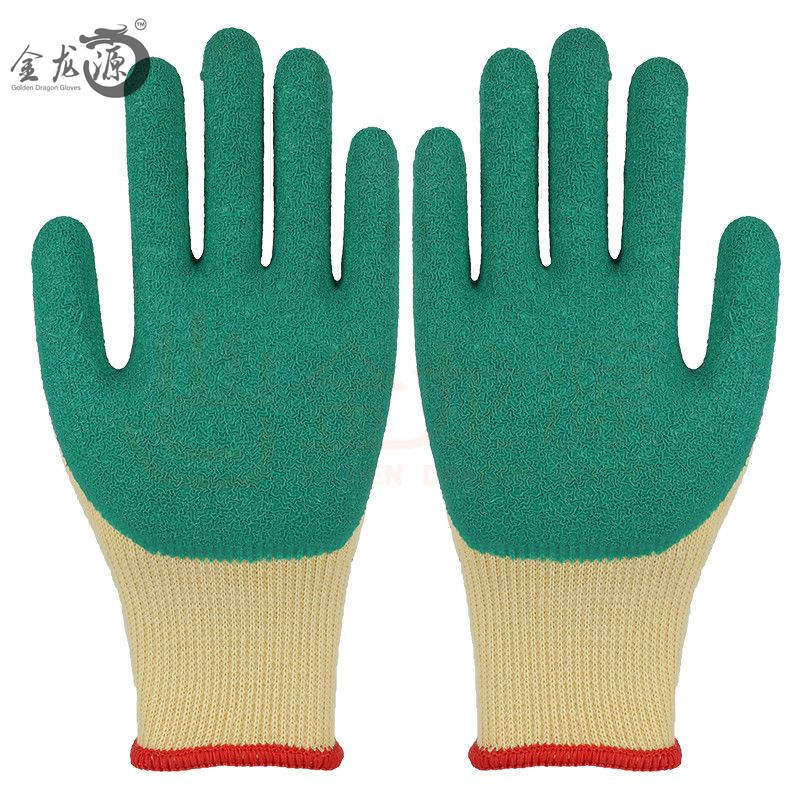 Hot Sale Durable Crinkle Latex Gloves Coated on Palm Hand Protection Work Gloves