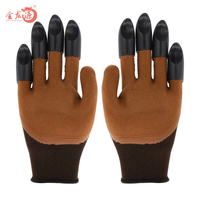 Gardening Dredging Gloves with Claw for Planting Latex Foam for Planting Flowers 