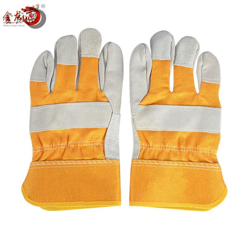 Building Hardware Cow Split Leather Working Gloves for Construction Driviing