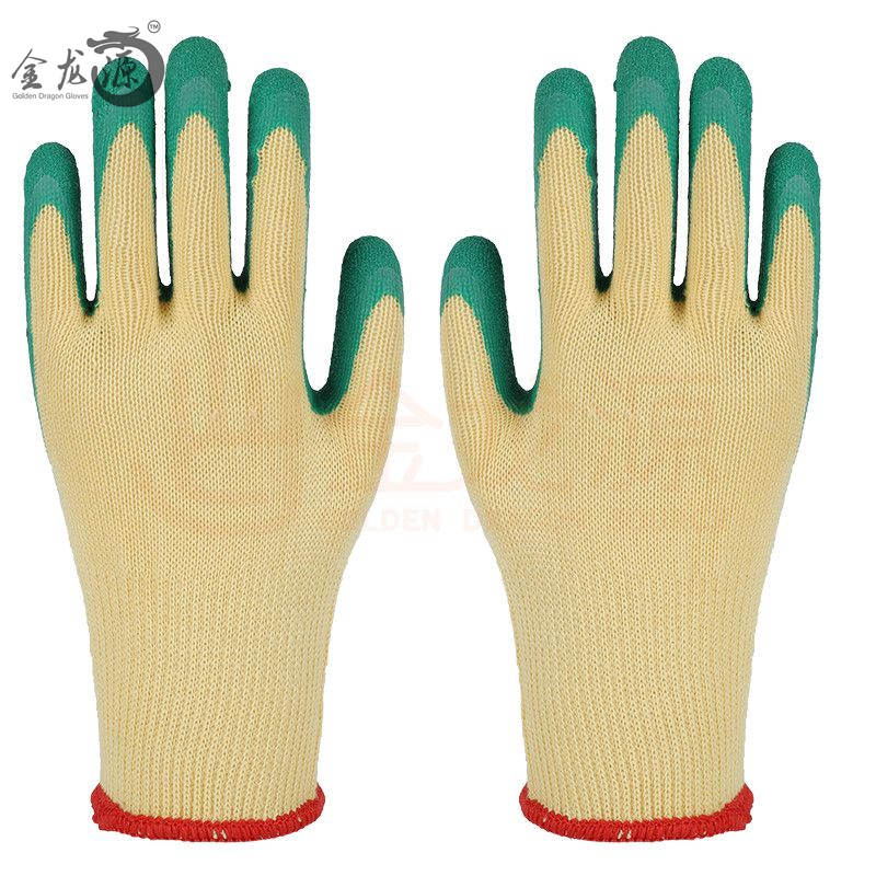 Hot Sale Durable Crinkle Latex Gloves Coated on Palm Hand Protection Work Gloves