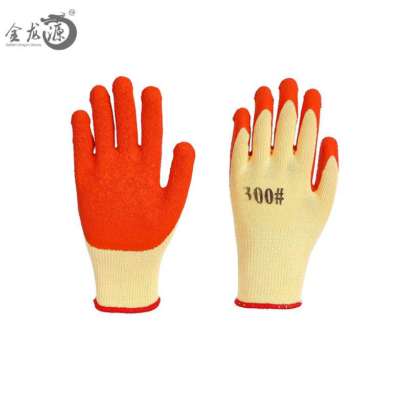 10g Safety Gloves Industry Crinkle Latex Rubber Palm Hand Protection Coated Gloves