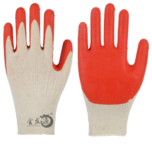 Linyi Golden Dragon Source 10 Gauge Cotton Latex Safety Working Gloves 