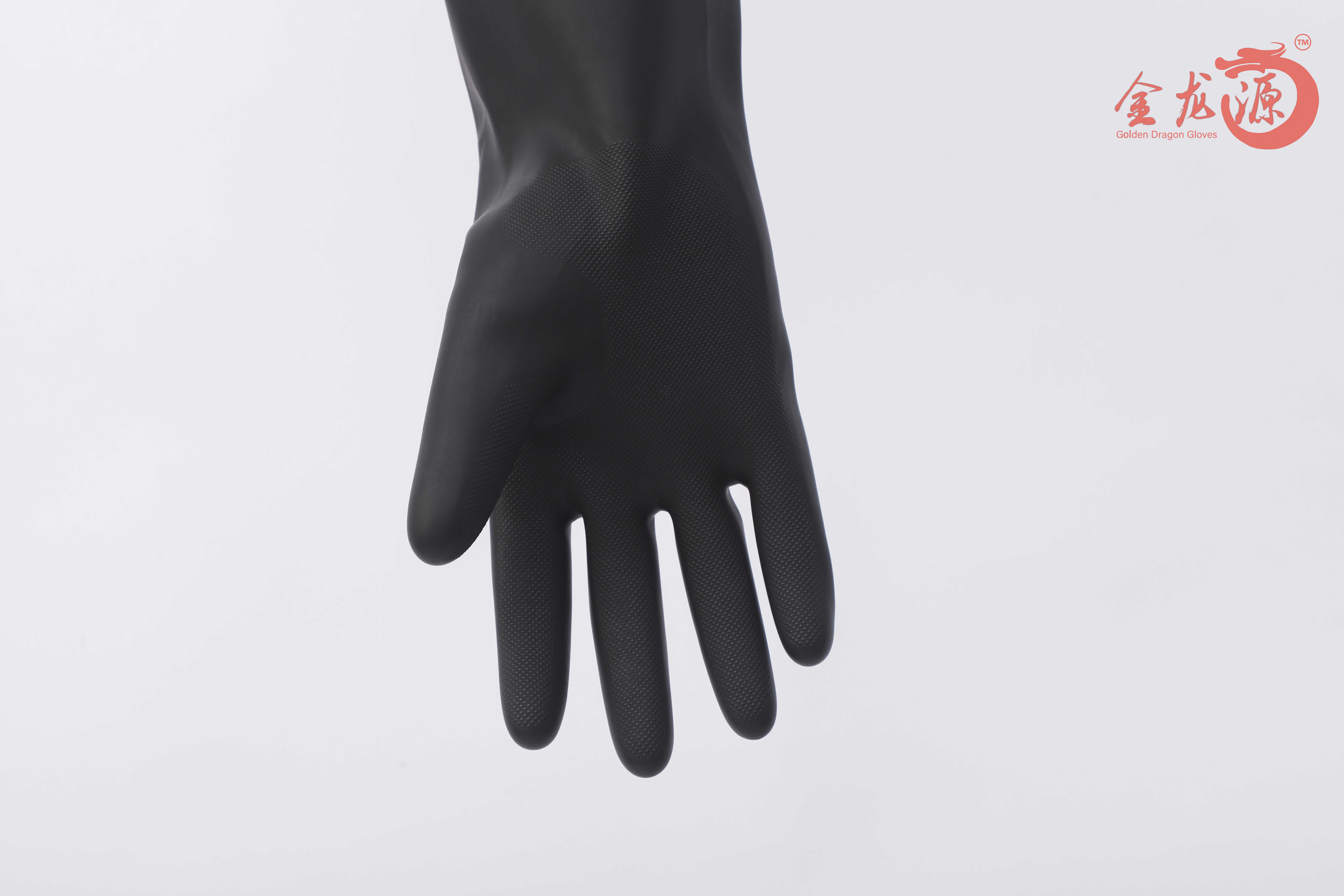 China Factory Wholesale Anti Oil Chemical Black Latex Working Gloves 