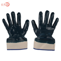 Cotton Heavy Duty Nitrile Gloves with Safety Cuff Working Gloves