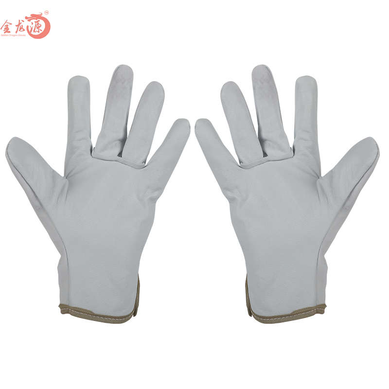 Pig Grain Leather Driver Gloves with Shirred Elastic Back