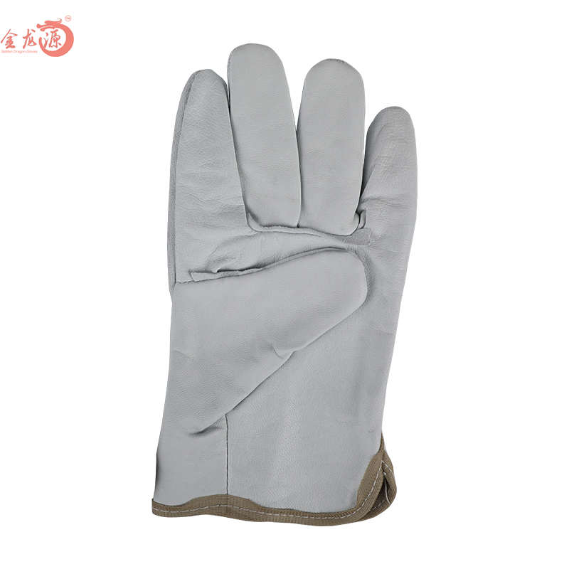 Light Industry Purple and White Sheep Skin Leather Rigger Gloves