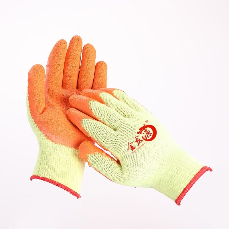 10g Safety Gloves Industry Crinkle Latex Rubber Palm Hand Protection Coated Gloves