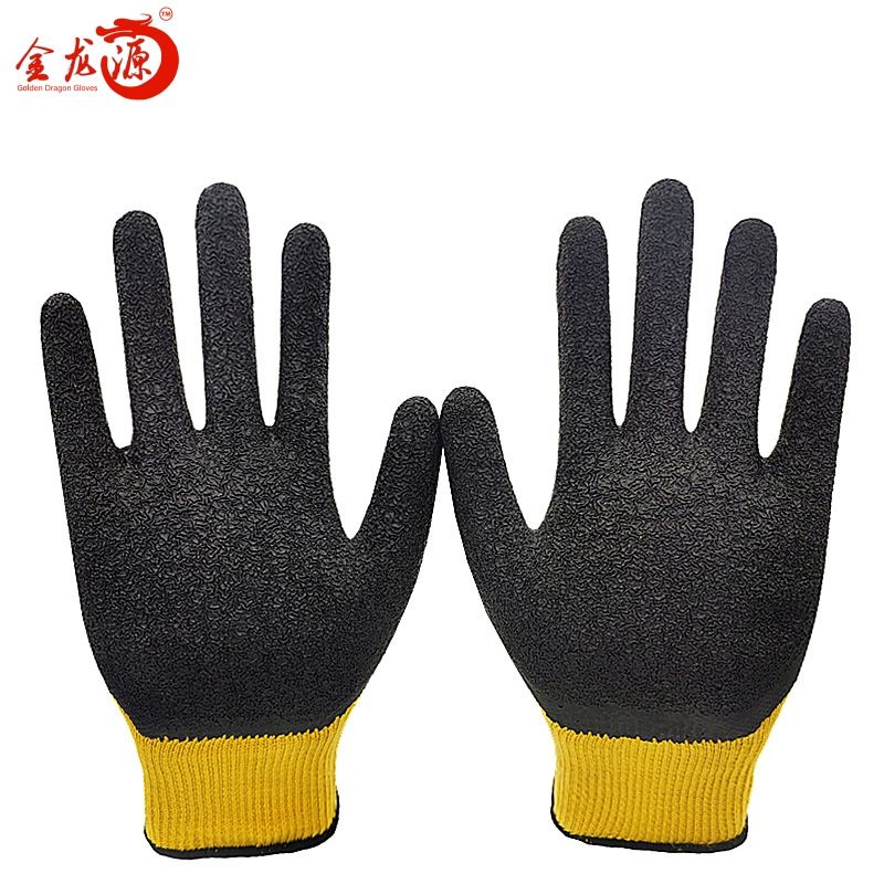 Wholesale Accept Customized Logo Latex Wrinkle Cotton Gloves 