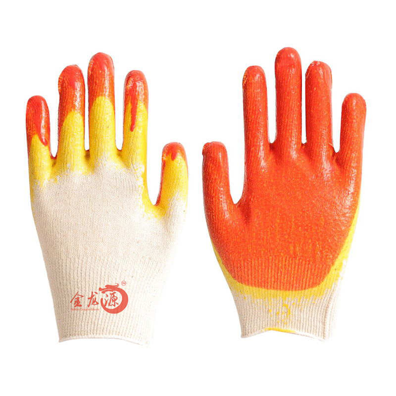 10 Gauge Wholesale Knitted Cotton Double Layer Latex Coated Work Labor Gloves