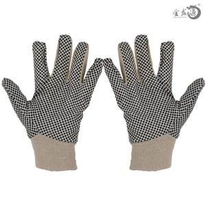 Environmental Thread Cloth Canvas Gloves with Knitted Wrist Gardening Work Gloves