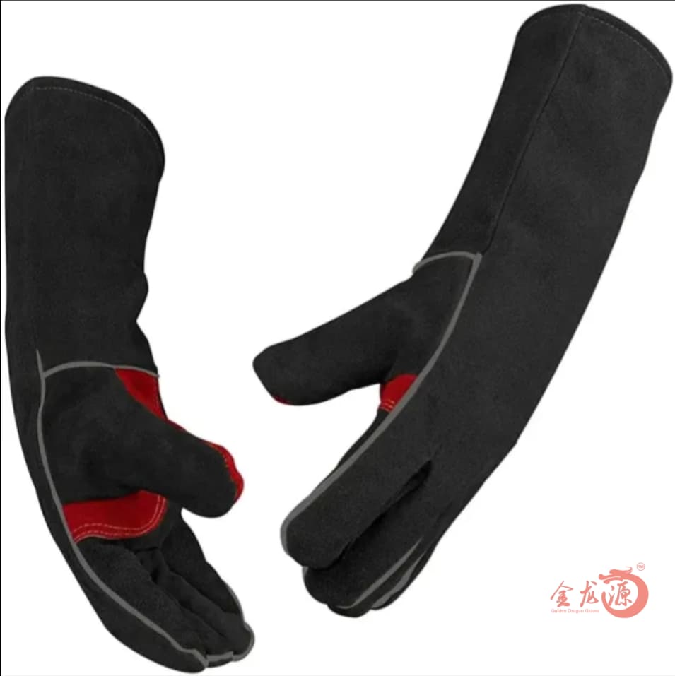 China Factory Directly Supplier Cow Leather Safety Working Gloves 