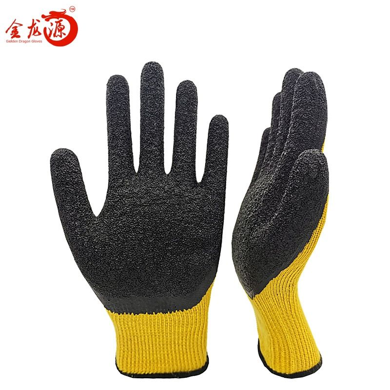 Wholesale Accept Customized Logo Latex Wrinkle Cotton Gloves 