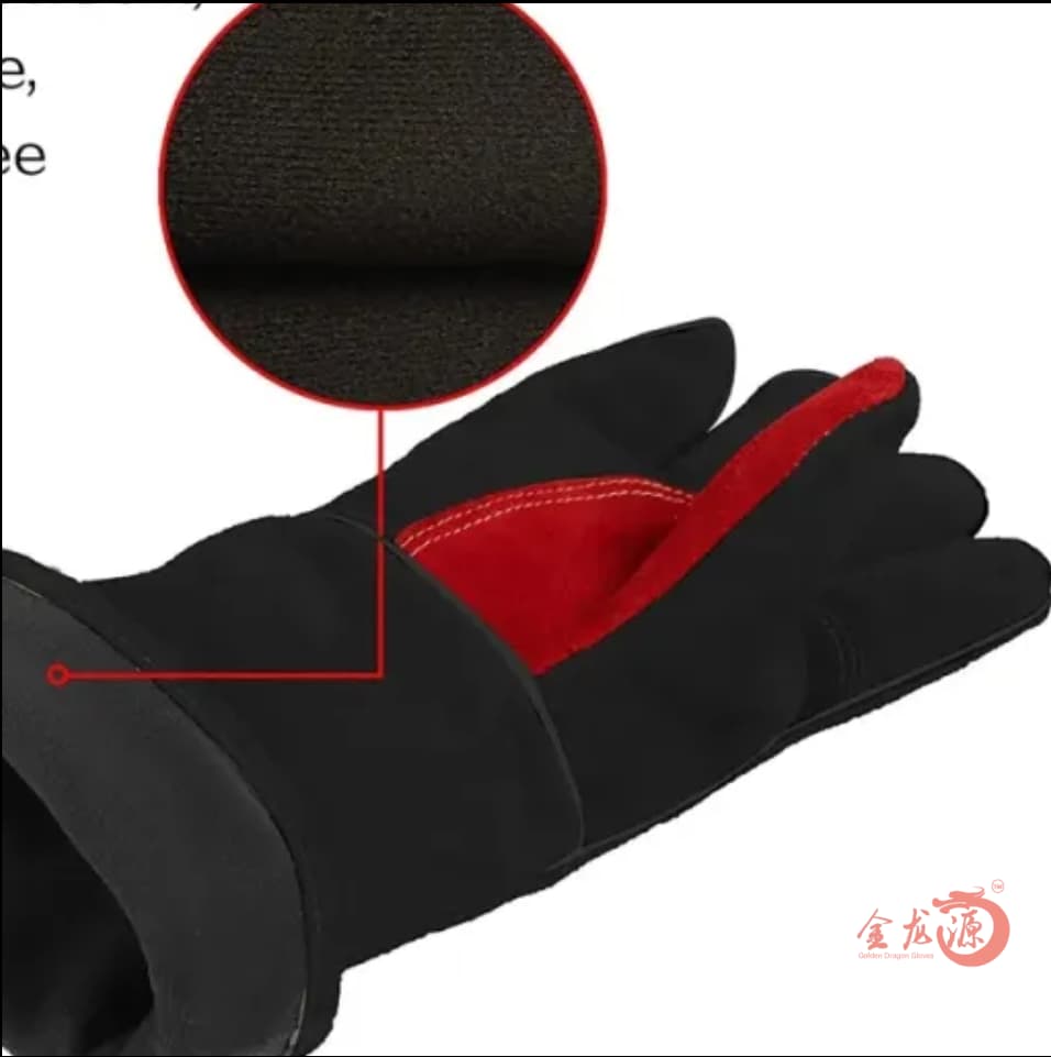 China Factory Directly Supplier Cow Leather Safety Working Gloves 