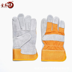 Building Hardware Cow Split Leather Working Gloves for Construction Driviing