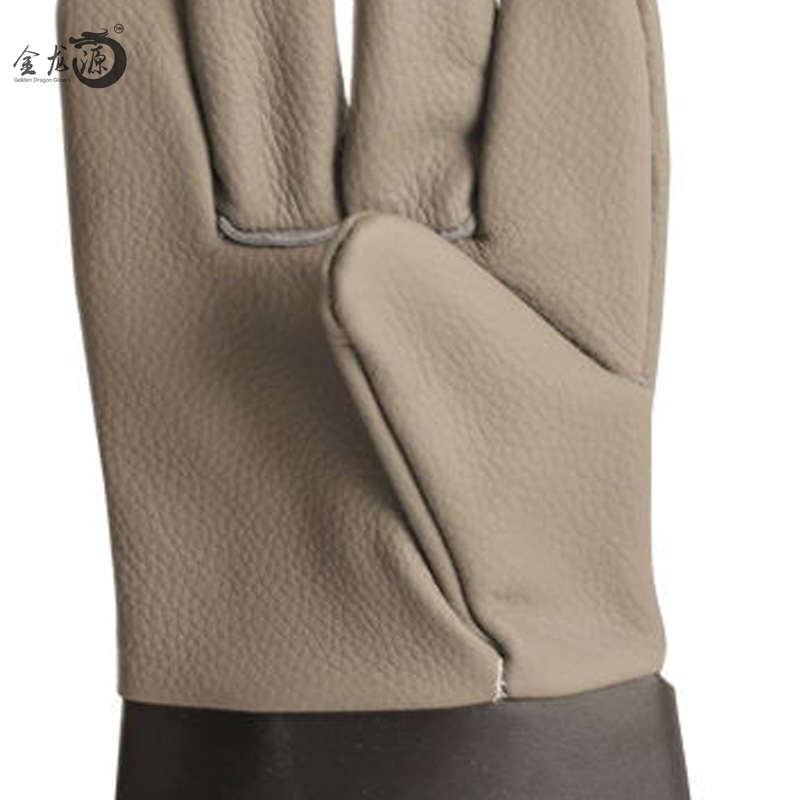 China Wholesale Cow Leather Splicing Safety Working Gloves 