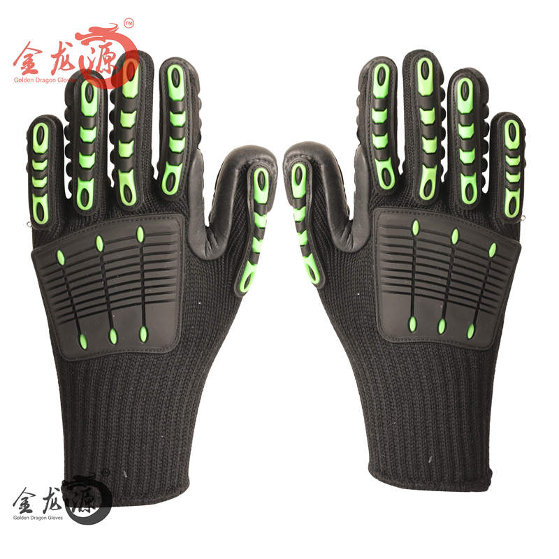 Double Side HPPE TPR Impact Protect Cut Resistant Safety Gloves 